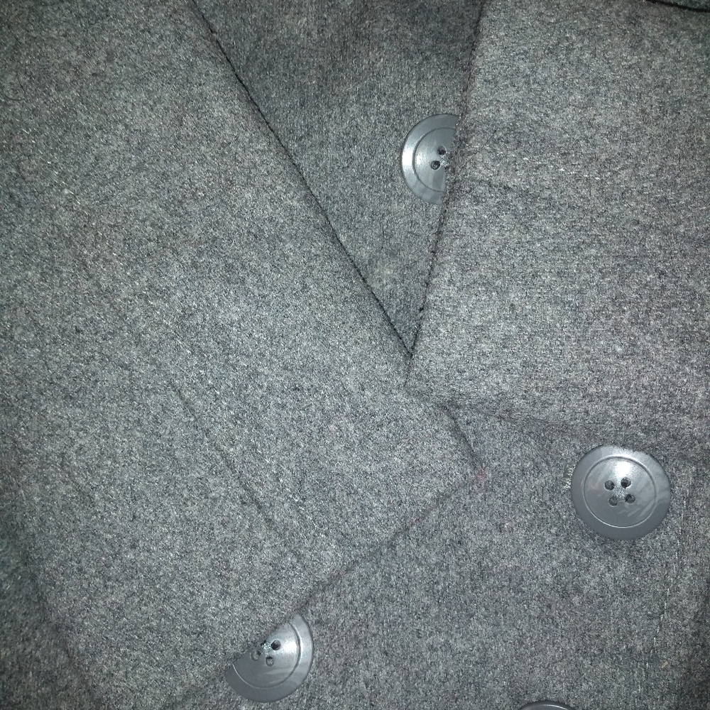 Old Navy Girls Gray Peacoat - Picture 4 of 5